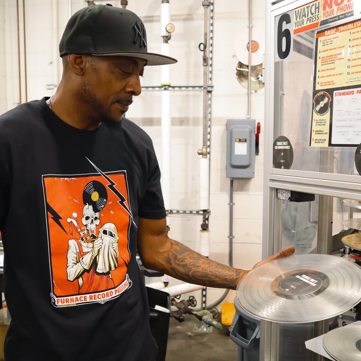 Furnace Record Pressing - Unveiled Skull T-Shirt