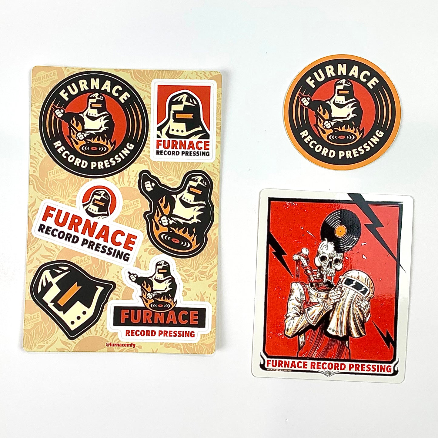 Furnace Record Pressing Sticker Pack
