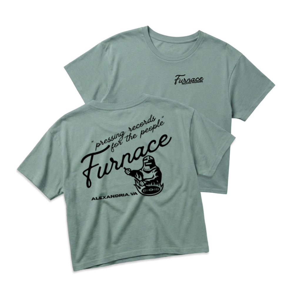 Furnace Work Wash Crop - Mineral Blue