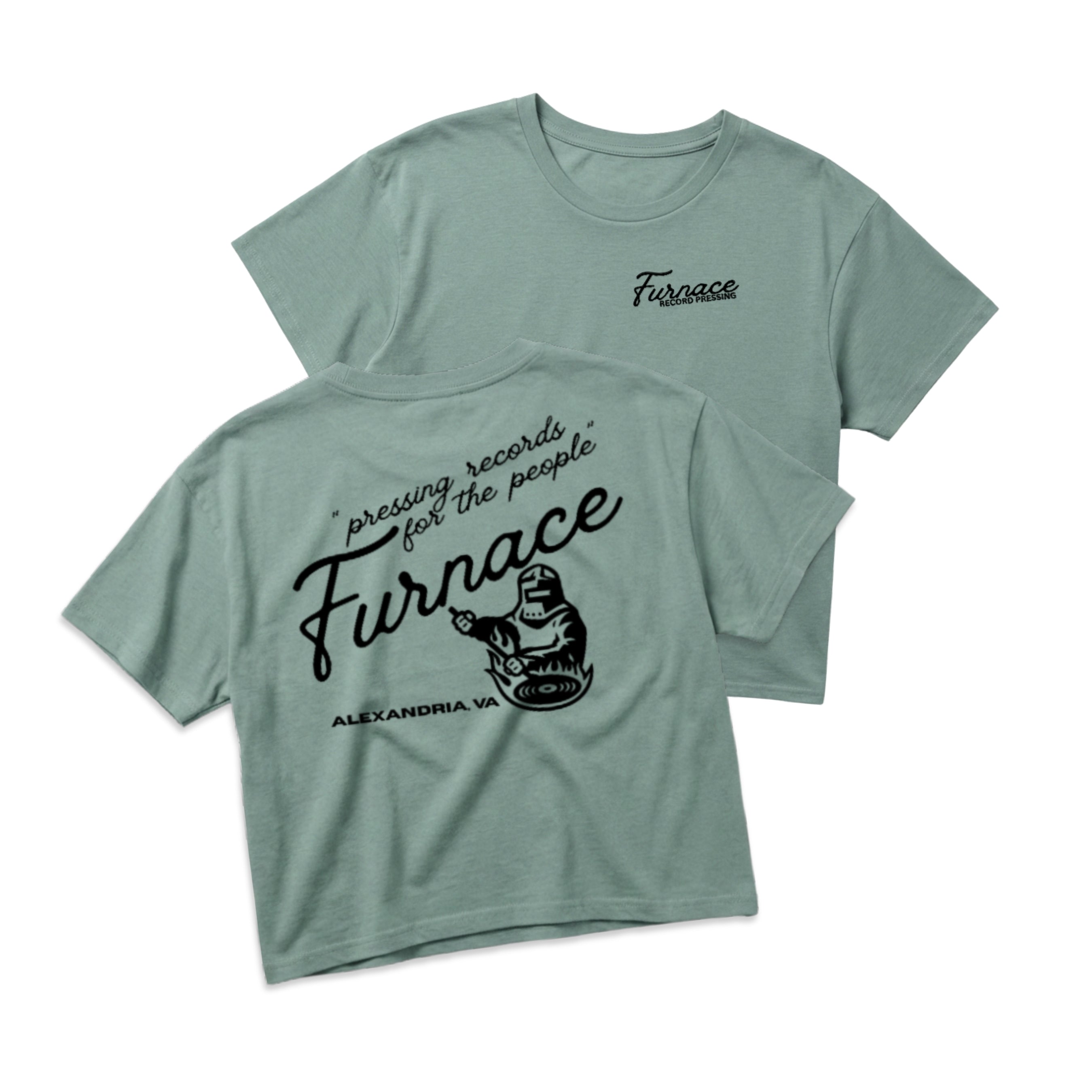 Furnace Work Wash Crop - Mineral Blue