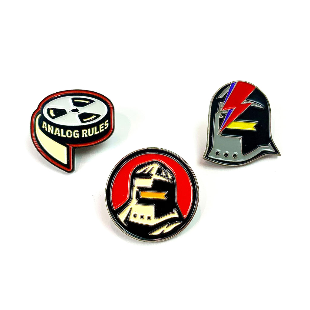 Furnace Record Pressing Enamel Pin Set